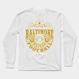 Vintage Retro Baltimore Ravens Football Long Sleeve T-Shirt